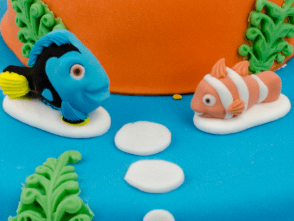 Nemo taart met marsepein