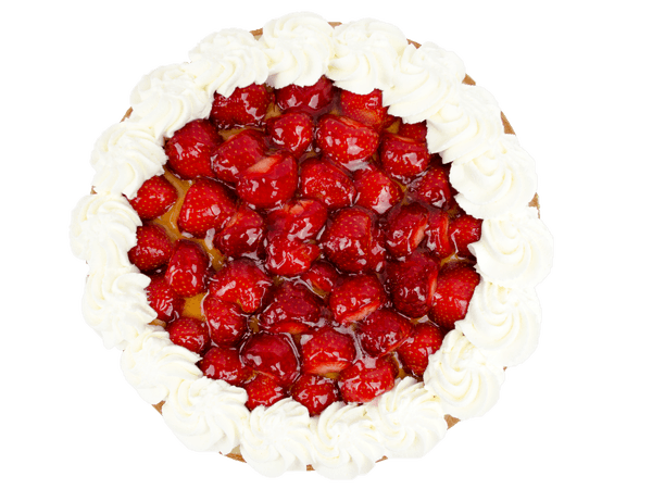 Aardbeienvlaai met slagroomrand