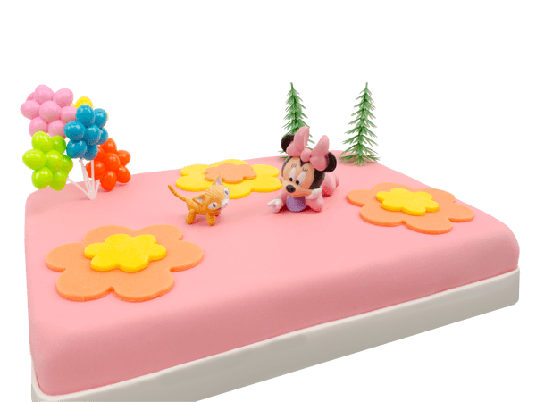 Baby Minnie Marsepeintaart met bakkersroom en slagroom