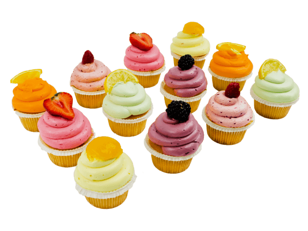 Cupcakes Fruit met echte stukjes vers fruit