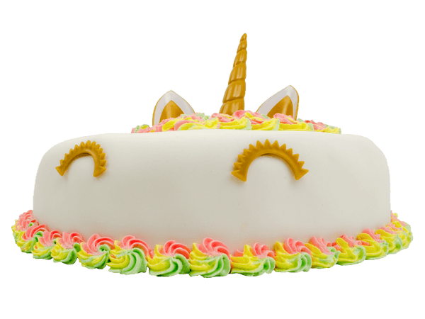 Eenhoorn taart rond met fondant