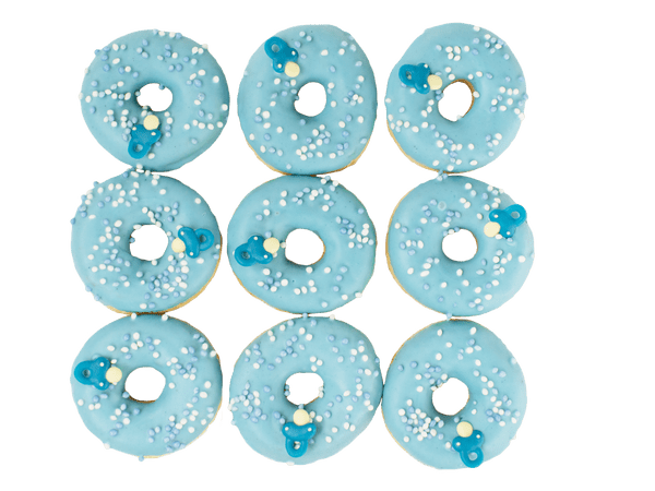 It's a boy donuts met blauwe decoratie