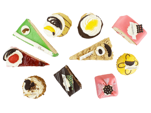 Gesorteerde Gebakjes bananen soes