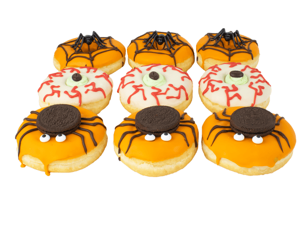 Halloween donuts met glazuur