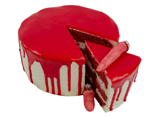 Halloween Layer Cake met bloederige decoratie