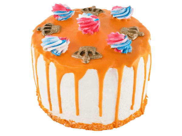 oranje drip met decoratie