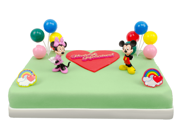 Mickey & Minnie taart van marsepein