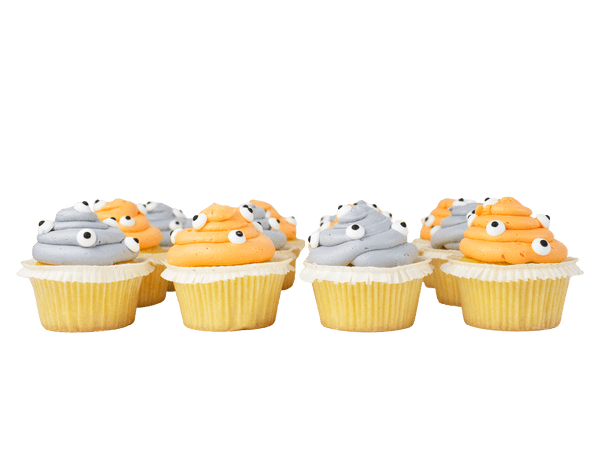 Halloween cupcakes met decoratie van suiker oogjes