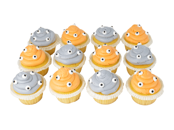 12 halloween oogjes cupcakes