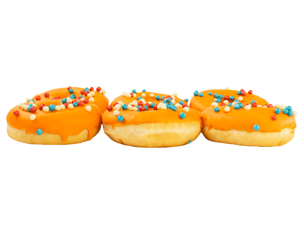 Oranje Donuts met heerlijke oranje glazuur