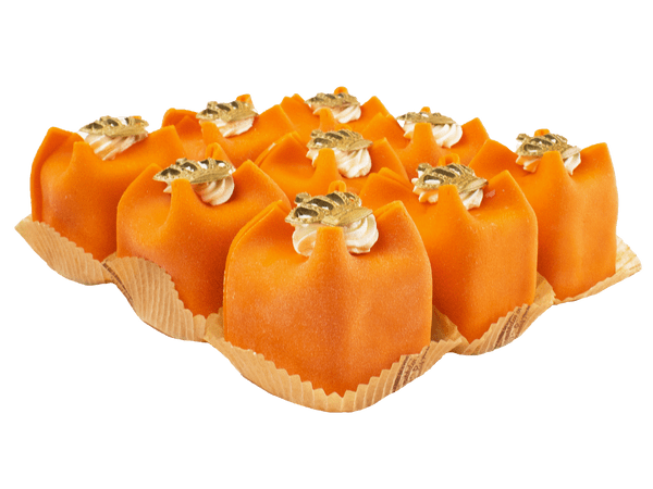 Oranje Kasteeltjes met een chocolade kroontje