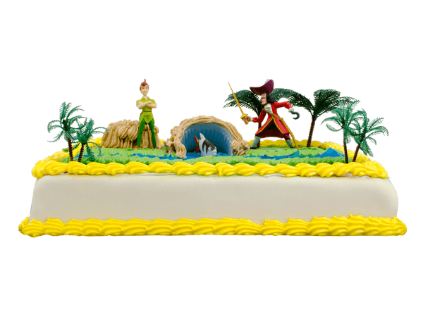 Peter Pan & Kapitein Haak taart met fondant