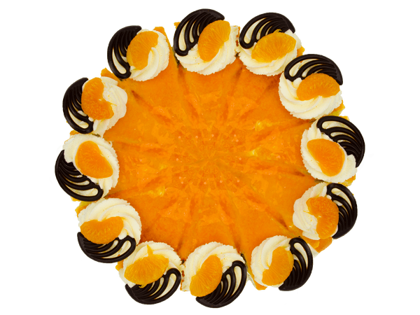 Sinaasappelbavaroise Taart met Chocolaatjes