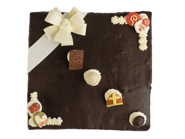  Sinterklaas Chocoladetaart met Sinterklaas decoratie