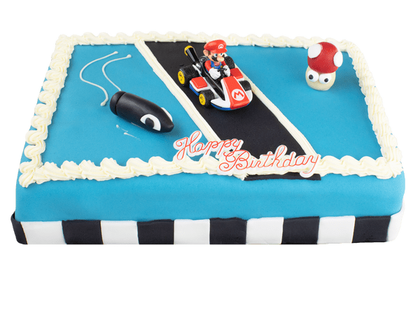 Super Mario taart met créme