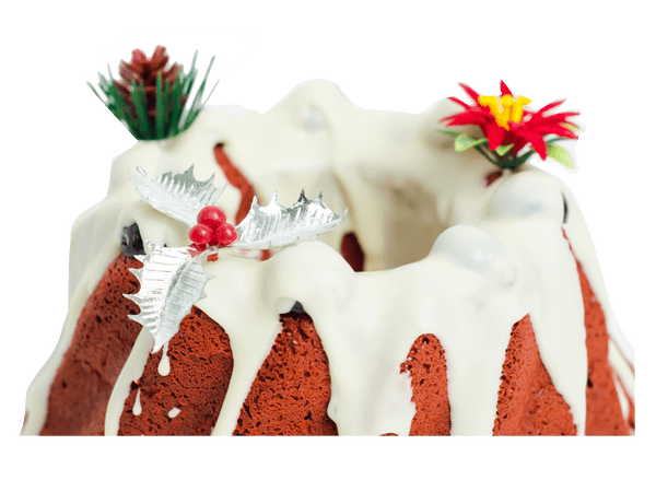 Tulband Red Velvet met een kerstster